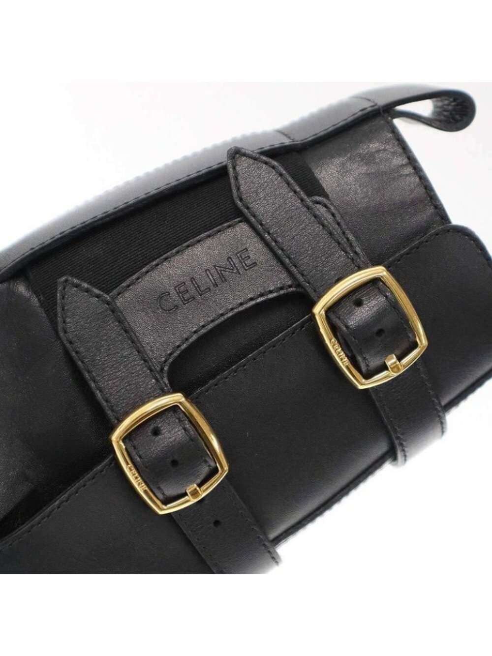 Celine Bulky Buckle Medium Boots Be0212 Black 36 - Picture 7 of 8